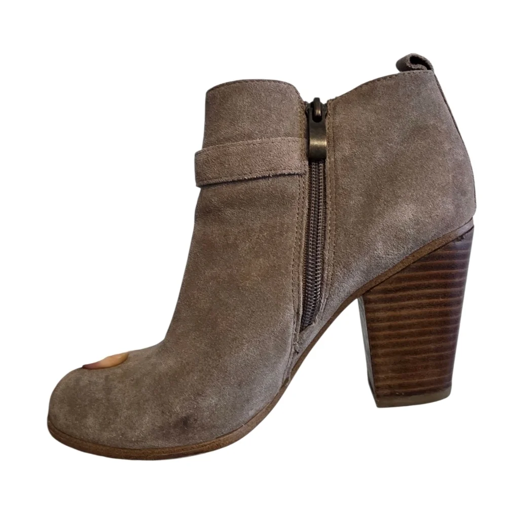 ❤️ 3 For 15 Franco Fortino Women's Tan Suede Ankle Boots Size 7